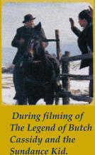 During filming of The Legend of Butch Cassidy and the Sundance Kid.